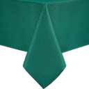 Hiasan 54 X 120 Inch Rectangle Textured Tablecloth - Waterproof Spillproof Antiwrinkle Jacquard Table Cloth for Kitchen and Dining Dinner, Outdoor Picnic, Holiday and Parties, Emerald Green