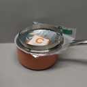 Nonstick Ceramic Saucepan 2.5 Qt,Sauce Pot with Strainer Lid,Two Side Spouts for Easy Pour with Ergonomic Handle,Non Toxic,PTFE &PFOA Free - Oven Safe Compatible with All Stovetops,Perracotta