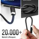 3 x Magtame USB C to USB C Cable, 3.3FT StayCable with Anti-Drop Magnetic Holder, Braid 60W Type C Fast Charging Cord for Bedside/Car, Compatible with iPhone 17/16, Laptop