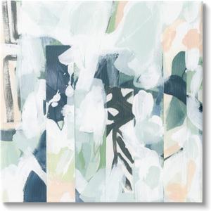 Stupell Industries Alternating Abstract Shapes Composition Canvas Wall Art, Design by June Erica Vess (17L" x 17W")
