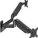 MOUNT PRO Dual Monitor Wall Mount for 13 to 32 Inch Computer Screens, Wall Monitor Arm for 2 Monitors, Each Holds Up to 19.8lbs, Full Motion Wall Monitor Mount with VESA 75x75/100x100 (Black)