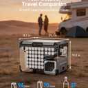 BODEGA 12V Car Refrigerator, 63QT Stainless Steel Dual Zone | Removable Divider,MAX/ECO & Battery Protection,Bluetooth Electric Cooler for RV, Truck, Camping, LED lights