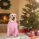 Yeapeeto Dog Onesie Surgery Recovery Suit for Large Medium Bodysuit Dogs Pajamas PJS Full Body for Shedding, Prevent Licking, Wound Protection, Cone Alternative (X-Large, Pink)