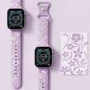 3 x Engraved Band for Apple Watch Band 38mm 40mm 41mm 42mm 44mm 45mm 46mm 49mm Women, Recycled Plastic Band for iWatch Series SE Ultra 10 9 8 7 6 5 4 3 2 (light purple)