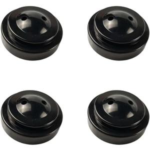 Zigvert 4 Pack Miniature Twin Desk Flag Holder, Two Hole Black Base For 4"x6" 5"x8" Stick Flags