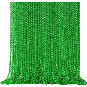 JOYIN 72 Pcs St Patrick Green Bead Necklaces, Necklaces Bead Bulk for Saint Patrick's Day Accessories, Party Costume Dress up Accessories, St. Patrick's Day Party Favor Supplies