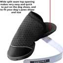 QUMY 4PCS Dog Shoes for Small Dogs, Hot Pavement Summer Puppy Dog Boots & Paw Protectors with Soft Anti-Slip Rubber Sole, Mesh Breathable Dog Booties for Hardfloors, Walking Running Black Size 2