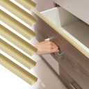 uxcell 6pcs Aluminum Alloy Cabinet Edge Protectors, 18" Slip On Drawer Protector Edge Guard for 13/16" Thick Kitchen Cabinets Frame, Bronze