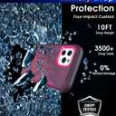 Tall silver for iPhone 11 Pro Max Case with [2 Screen Protector ], Military Grade Shockproof Heavy Duty Drop Protection Rugged Case 6.5"(Wine Red Deep Red)