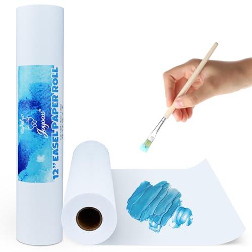 Joyooss Easel Paper Roll, Drawing Art Paper Roll for Kids 12" x 984" (82 feet) Painting Roll of Paper Kid Art and Craft Coloring White Paper for Kids Wrapping Gift Activity 2 Packs