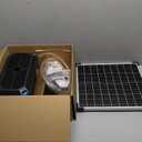 Antfraer 30W Solar Pond Filter with Water Pump,Solar Pond Pump with 6.6FT PVC Tubing/ 16.5FT Cord, Pond Filter for Outdoor Garden Waterfall DIY Water Features