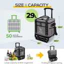 TOURIT Portable 50-Can Collapsible Rolling Soft Cooler with 29L Space & Reinforced All-Terrain Cart with Wheels Easy Transportation, Large Leakproof Travel Beach Ice Chest for Grocery Shopping