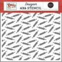 Carta Bella Stencil 6"X6"-Rolling Pin, Roll with It