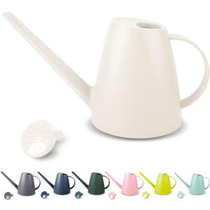 Watering Can for Indoor Plants, Small Watering Cans for House Plant Garden Flower, Long Spout Water Can for Outdoor Watering Plants 1.8L 1/2 Gallon (White)