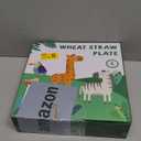 Homienly Wheat Straw Plates, Deep Dinner Plates Set of 4, Lightweight Unbreakable Plate Set - 10 Inch Microwave and Dishwasher Safe Plates for Camping, RV, Patio, Kitchen Dishes - Memphis Color