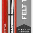 Sharpie Stainless Steel Grip Pen, Fine Point (0.8mm), Black, 1 Count