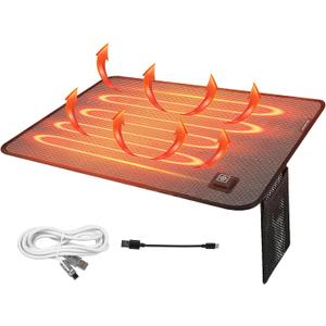 Portable Outdoor Heated Seat Cushion for Camping, Stadium Bleachers - 3-Temp Fast Heating (Power Bank Not Included)