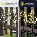 Solar Garden Lights Waterproof, Sola Lights Outdoor Decorative 4Pack,80Led Solar Powered Flowers Garden Decor,Fairy Lights for Yard,Pathway,Outside Decorations,Gardening Gifts for Women Mom