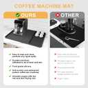 Silicone Coffee Mat, 24''x16'' Bar Mat with Detachable Dish Drying Mat - Fits Under Coffee Maker & Dish Rack