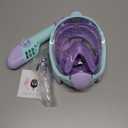 Greatever Snorkeling Gear for KidsIdeal Gifts of Kids Snorkel MaskFull Face Snorkel Mask Kids with Camera MountSafe Breathing for Enchanting Travel (A0-Cyan Purple)