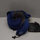 Travel Pillows - 100% Pure Memory Foam Neck Pillow for Airplanes, Comfortable Breathable Cover, 360° Support Stowable Pillows for Sleeping, Car, Airport Travel Essentials, Navy Blue