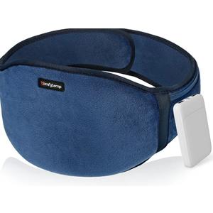 Comfytemp Cordless Portable Heating Pad with Massager for Back, FSA Eligible HSA Rechargeable Lower Back Massager with Heat, Wireless Heated Waist Belt Wrap for Period Menstrual, Gifts for Grandma Men