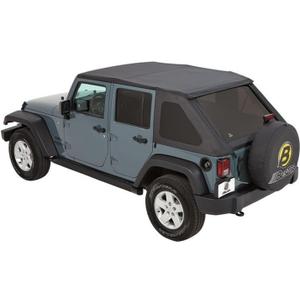Bestop 5282335 Black Diamond Replace-A-Top for 2007-2018 Wrangler Jk Unlimited - Trektop NX Hardware