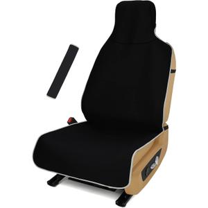 Waterproof Stain Resistant Car Seat Cover for Automotive Van Trucks and SUVs Durable Neoprene Non-Slip Seat Protector with Quick Install Design Perfect for Post Gym Yoga Workout-Black