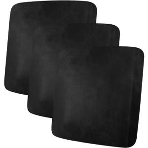 Leather Look Couch Cushion Covers Sofa Seat Slipcovers Sets Couches Furniture Protector for Sectional Armchair Loveseat Pets Kids Stretch Spandex Fabric (3 Cushion Sofa, Black)