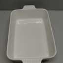 MALACASA 4.4 QT Baking Dish, 9x13 Large Casserole Dish for Oven, Ceramic Baking Pan, Rectangular Lasagna Pan Deep with Handles for Baking, Durable Microwave Oven Safe, Wedding Gift,White, Series BAKE-BAKE