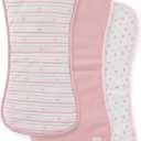 Disney Baby Burp Cloths 3-Pack  Mickey Mouse Minnie Mouse & Winnie The Pooh Soft Absorbent 20" x 10" Leakproof Burping Rags for Baby Boys Girls & Unisex Newborns & Infants (One Size, Pink)