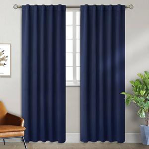 Dark Blue Curtains 82×51 Inch, 2 Curtain Panels