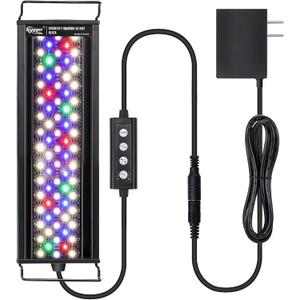 hygger Fish Aquarium LED Light, 14W 24/7 Lighting Sunrise-Daylight-Moonlight Mode DIY , Adjustable Timer/Brightness with Extendable Bracket 7 Colors for Planted Tank