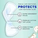 Always Pure Cotton Feminine Pads for Women, FlexFoam Pads with Wings, Size 1, Regular Absorbency, Unscented, 84 Count (3 Packs of 28)