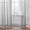 MIULEE Solid Color Sheer Curtains 84 Inches Long 2 Panels Set - Elegant Lightweight Grommet Light Filtering Window Voile Panels/Drapes/Treatment for Bedroom Living Room W42 x L84 Inch, Dark Grey