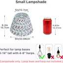 Muted Burgundy Floral Lamp Shades - 1 Pack, 5" Top x 9" Bottom x 6.2" H, Small Pleated Empire Lampshade for for Bedside & Table Lamps, Spider Fitter, No Assembly, Ideal for Cottage & Farmhouse Decor