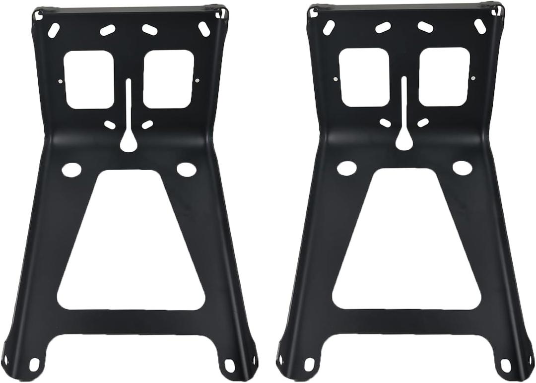 2 PCS Driver & Passenger Side Front Bumper Bracket Black Aluminum Fit For 2007-2017 Freightliner Cascadia