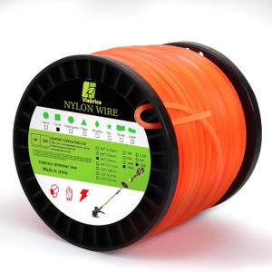Viabrico .095" Weed Eater String, Square Orange Heavy Duty String Trimmer Line, Weed Wacker String Universal Commercial Grade, Premium Nylon Weedeater Line 0.095" x 10LB, 2591Foot