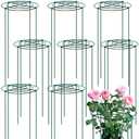 8 Sets Peony Support Cage,14"Diax32"High Heavy Duty Metal Plant Support