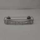 Zenna Home Power Grip Pro Multi-Surface Shower Caddy, Rustproof, Double Mounted, Long Shower Basket, Stainless Steel