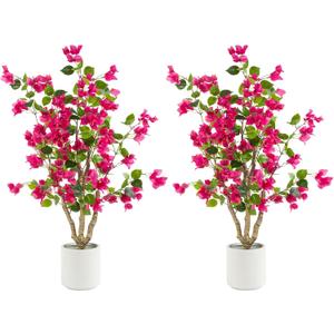 3ft 2-Pack Artificial Bougainvillea Trees