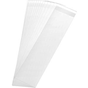 Nobranded 100 pcs Clear 3" x 11" Long Self Seal Cello Cellophane Bags Resealable Poly Bags 2.8 mils for Bakery Cookies Candles Christmas Halloween Party Decorative Pretzel Sticks