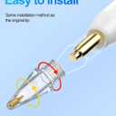 Replacement Pencil Tips for Apple Pencil Pro - 6 Pack Fine Point Metal Tip for Apple Pencil 2nd Generation and 1st Generation