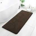 Brown Bathroom Rugs Runner 24"x60" - Long Large Bath Mat, Soft Non Slip Absorbent Microfiber Bathroom Rug, Washable Plush Floor Mat - Perfect for Bedside, Kitchen or Vanity Area