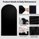 Hemmotop 6 ft Black Arch Cover (No Arch Backdrop Stand), 2-Sided Spandex Arch Covers Stretchy Backdrop, for Wedding, Baby Shower, Birthday Party Decoration