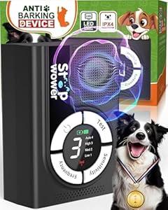 9 Modes Anti Barking Device for Dogs â€“ Up to 50 Ft Range, Ultrasonic Dog Bark Deterrent, Safe & Effective Dog Training Aid, Stops Unwanted Barking, Dog Bark Deterrent Devices for Indoor & Outdoor Use