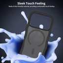 Magnetic for iPhone 17 Pro Case, (Compatible with Magsafe) Curly Wavy Frame Hard Translucent Matte Clear Back Cover for Women Men TPU Bumper Shockproof Phone Case (Black)