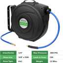DYNAMIC POWER Elite Retractable Air Hose Reel with 3/8-Inch by 50-Feet PU Air Hose exceptional resistance to abrasion, oil, and weather - DP-HR5-315