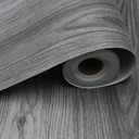 Peel and Stick Floor Tile - 11.8" X 118" Grey Vinyl Flooring Roll, Wood Grain Textured with Waterproof, Slip-Resistant - for Bathroom, Rv 2 pack