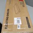 Fun Memories 12 Inch Deep White Floating Shelf, 24 x 12 Rustic Wood Wall Shelf for Books, 2" Thick Deep Floating Shelf for Storage & Display in Kitchen, Living Room, Bedroom, 2 Packs